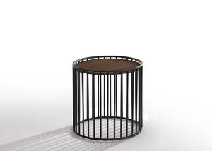 VIG Furniture Modrest Bronson Modern Walnut & Black Round Tea Table VGMAMIT-5224-TEA