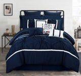 Ashville Navy King 16pc Comforter Set
