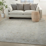 Nourison Asher ASR01 Persian Machine Made Power-loomed Indoor only Area Rug Lt Grey 7'10" x 10'4" 99446264152