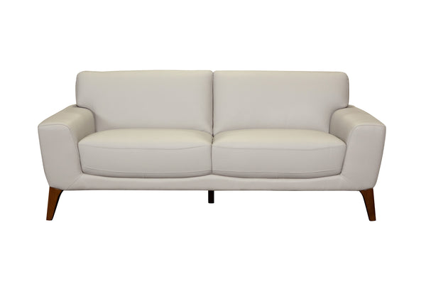 Porter Designs Modena Top Grain Leather Modern Sofa Cream 02-204-01-0194