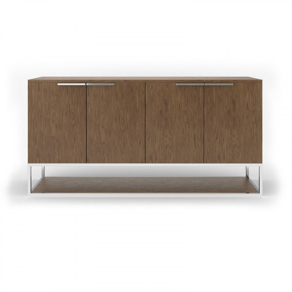 VIG Furniture Modrest Heloise - Modern Walnut and Stainless Steel Buffet VGBB-MK1502-B VGBB-MK1502-B