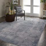 Nourison Rustic Textures RUS05 Painterly Machine Made Power-loomed Indoor Area Rug Grey 7'10" x 10'6" 99446462145