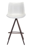 English Elm EE2649 100% Polyurethane, Plywood, Steel Modern Commercial Grade Bar Chair Set - Set of 2 White, Walnut 100% Polyurethane, Plywood, Steel