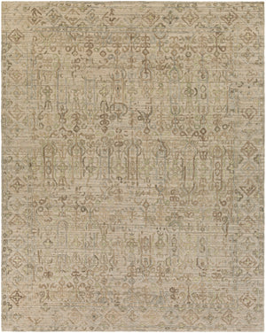 Makalu MKL-2305 Traditional Viscose, Wool Rug MKL2305-81012 Khaki, Light Gray, Ivory, Beige, Sage, Charcoal, Dark Brown 70% Viscose, 30% Wool 8'10" x 12'