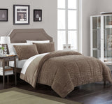 Alligator Brown Queen 3pc Comforter Set