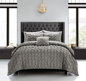 Mercer Grey Twin 6pc Comforter Set