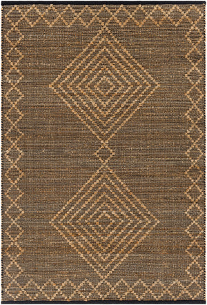 Mallorca MLC-2300 Global Jute, Cotton Rug MLC2300-81012 Black, Tan 80% Jute, 20% Cotton 8'10" x 12'