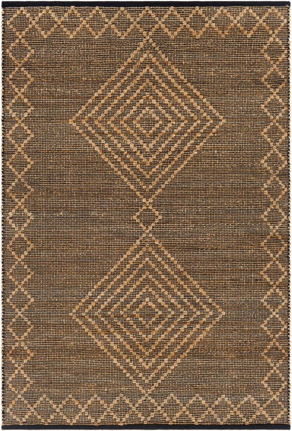 Mallorca MLC-2300 Global Jute, Cotton Rug MLC2300-81012 Black, Tan 80% Jute, 20% Cotton 8'10" x 12'