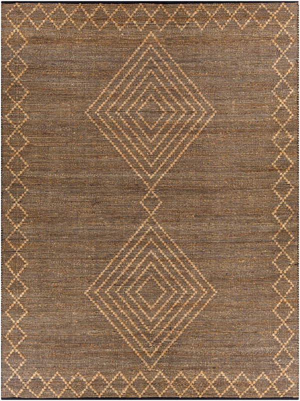 Mallorca MLC-2300 Global Jute, Cotton Rug MLC2300-810 Black, Tan 80% Jute, 20% Cotton 8' x 10'