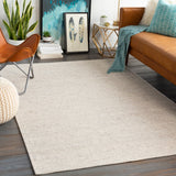 Marlowe MLE-1002 Modern Wool, Viscose Rug MLE1002-810 Cream, White, Dark Brown 70% Wool, 30% Viscose 8' x 10'