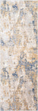 Milano MLN-2302 Modern Viscose, Polyester Rug MLN2302-2777 Light Gray, Mustard, Ivory, Bright Blue, White 60% Viscose, 40% Polyester 2'7" x 7'7"