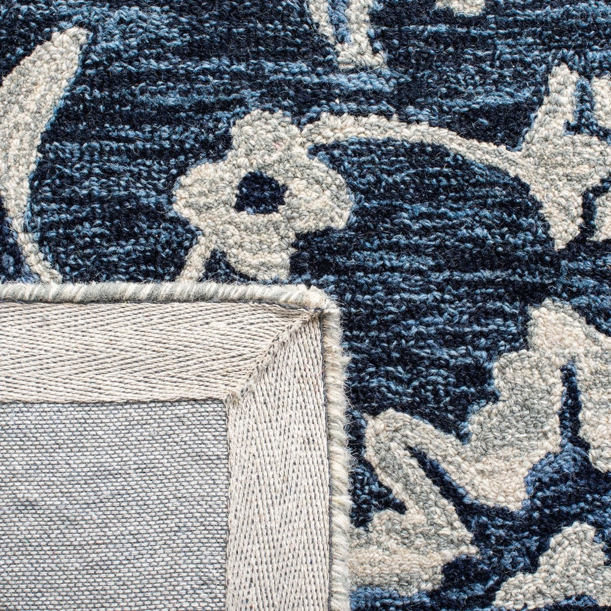 Loop Tufted Rug Micro-Loop Hand-Tufted Contemporary Area Rug in Luxurious Wool and Cot