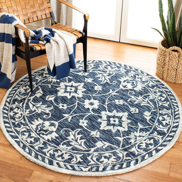 Safavieh Micro-Loop 160 Hand Tufted 80% Wool and 20% Cotton Contemporary Rug MLP160N-5SQ