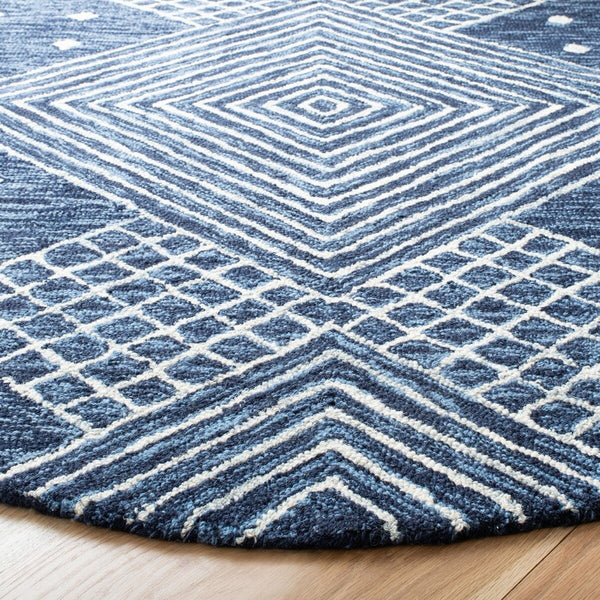 Safavieh Micro-Loop 171 Hand Tufted 80% Wool and 20% Cotton Contemporary Rug MLP171M-8