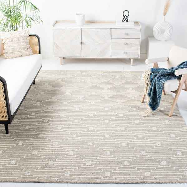 Safavieh Micro-Loop 178 Hand Tufted 80% Wool and 20% Cotton Solid & Tonal Rug MLP178F-8