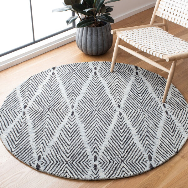 Safavieh Micro-Loop 179 Hand Tufted 80% Wool and 20% Cotton Contemporary Rug MLP179M-8