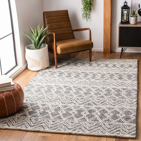 Safavieh Micro-Loop 203 Hand Tufted Wool and Cotton Bohemian Rug MLP203A-3