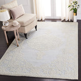 Micro-Loop 275 Bohemian Hand Tufted 100% Wool Pile Rug Ivory / Grey