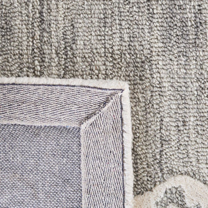 Micro-Loop 275 Bohemian Hand Tufted 100% Wool Pile Rug Grey / Ivory