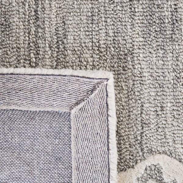 Micro-Loop 275 Bohemian Hand Tufted 100% Wool Pile Rug Grey / Ivory
