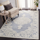 Micro-Loop 275 Bohemian Hand Tufted 100% Wool Pile Rug Light Blue / Ivory