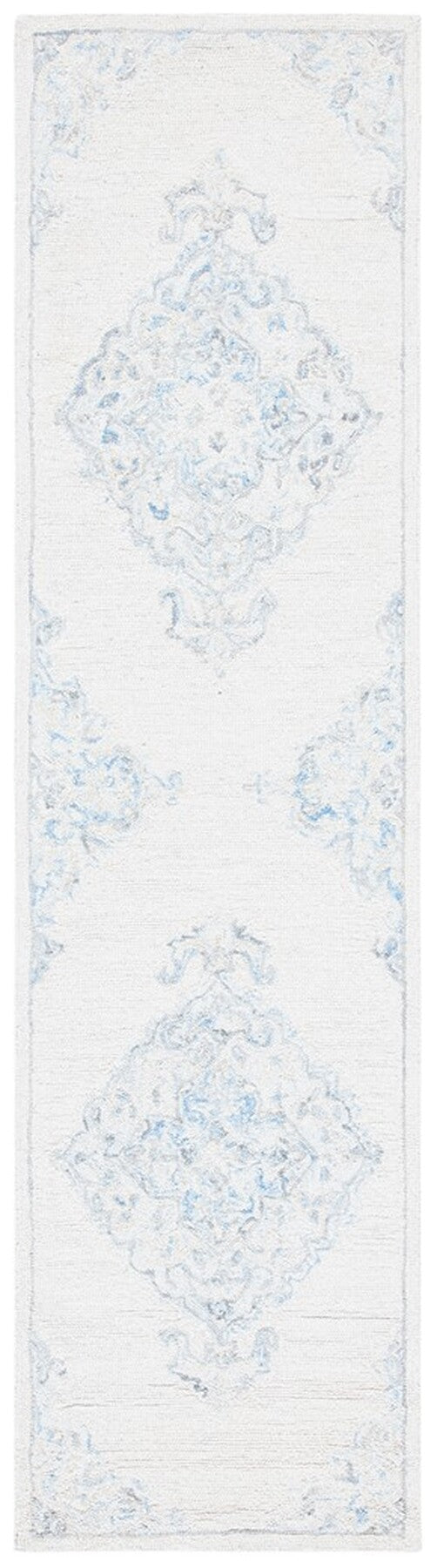 Micro-Loop 516  Hand Tufted Wool Rug Ivory / Blue