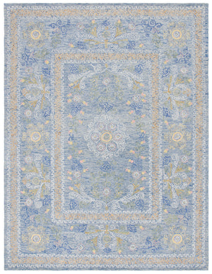 Micro-Loop 522  Hand Tufted 100% Wool Pile Rug Blue / Green