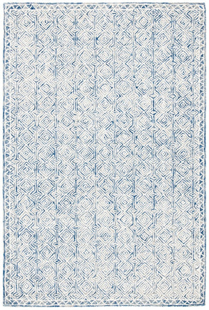 Micro-Loop 526  Hand Tufted 100% Wool Pile Rug Navy / Ivory