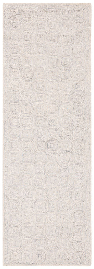 Micro-Loop 527  Hand Tufted 100% Wool Pile Rug Silver / Grey