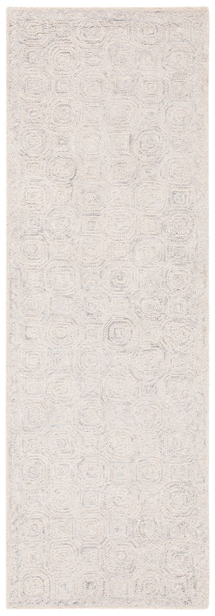 Micro-Loop 527  Hand Tufted 100% Wool Pile Rug Silver / Grey