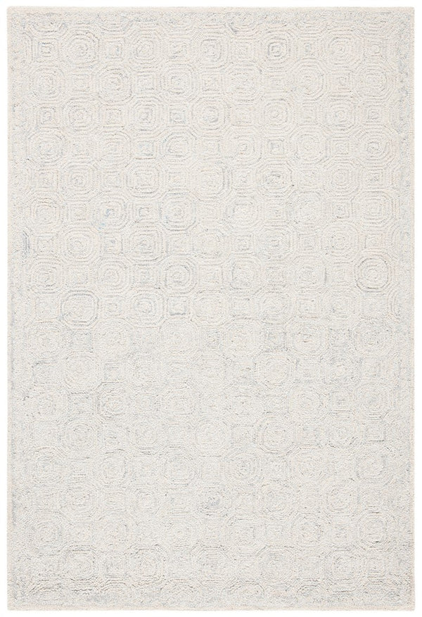 Micro-Loop 527  Hand Tufted 100% Wool Pile Rug Silver / Grey