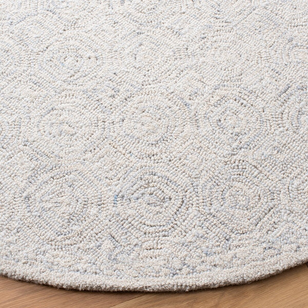 Micro-Loop 527  Hand Tufted 100% Wool Pile Rug Silver / Grey