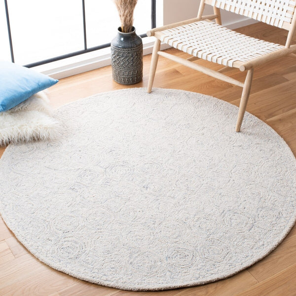 Micro-Loop 527  Hand Tufted 100% Wool Pile Rug Silver / Grey