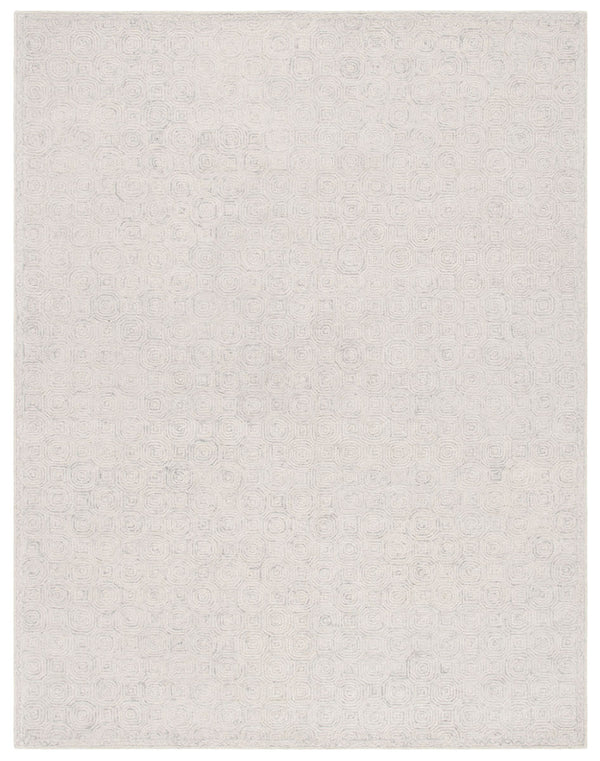 Micro-Loop 527  Hand Tufted 100% Wool Pile Rug Silver / Grey