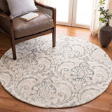 Micro-Loop 532 Contemporary Hand Tufted 100% Wool Pile Rug Ivory / Grey