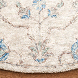 Micro-Loop 534 Contemporary Hand Tufted 100% Wool Pile Rug Ivory / Grey