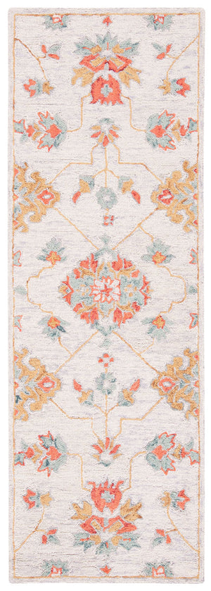 Micro-Loop 534 Contemporary Hand Tufted 100% Wool Pile Rug Silver / Red