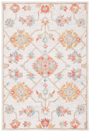 Micro-Loop 534 Contemporary Hand Tufted 100% Wool Pile Rug Silver / Red