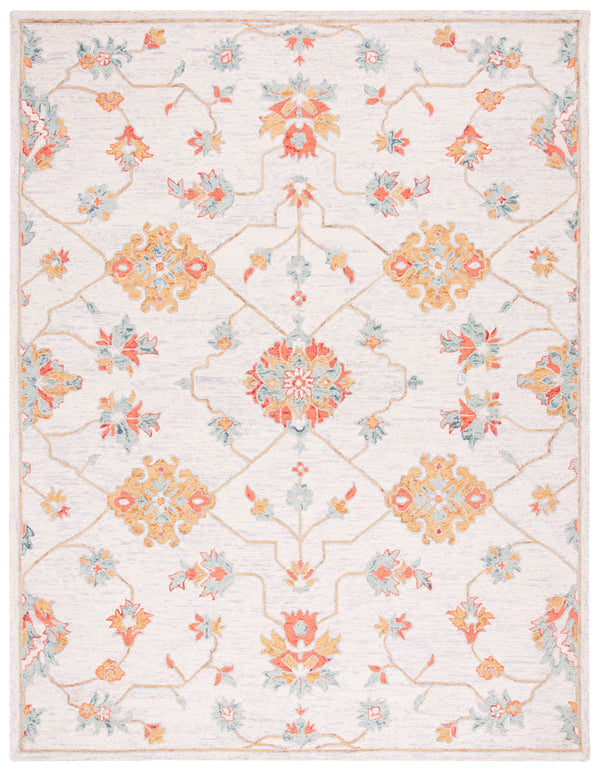 Micro-Loop 534 Contemporary Hand Tufted 100% Wool Pile Rug Silver / Red