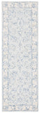 Micro-Loop 535 Contemporary Hand Tufted 100% Wool Pile Rug Blue / Beige