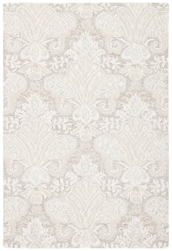 Micro-Loop 539 Contemporary Hand Tufted 100% Wool Pile Rug Beige