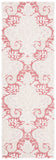 Micro-Loop 539 Contemporary Hand Tufted 100% Wool Pile Rug Pink / Beige