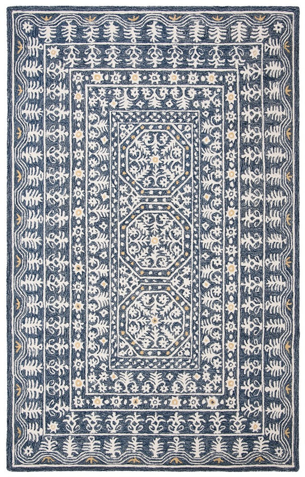 Safavieh Micro-Loop 619 Hand Tufted Wool and Cotton with Latex Contemporary Rug MLP619M-4