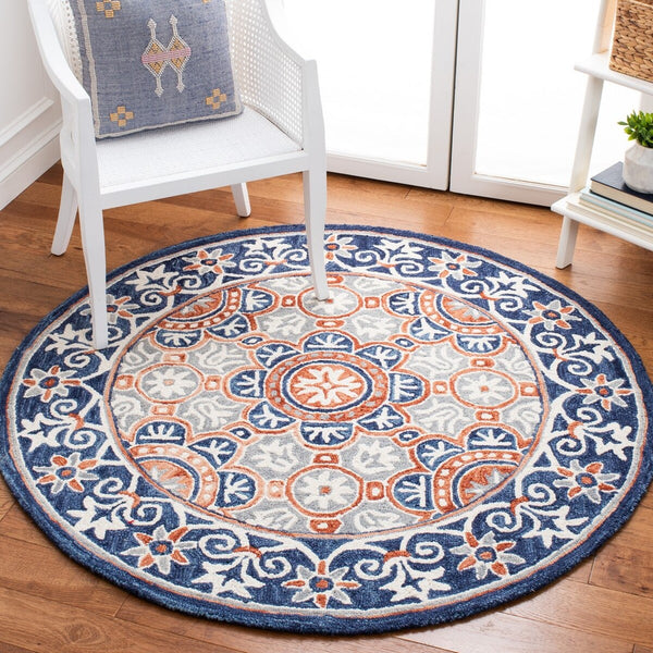 Safavieh Micro-Loop 635 Hand Tufted Wool and Cotton with Latex Contemporary Rug MLP635T-8