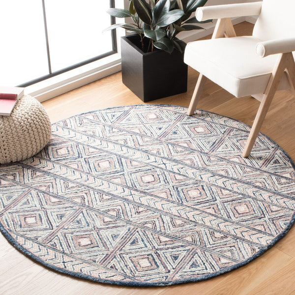 Safavieh Micro-Loop 637 Hand Tufted Wool and Cotton with Latex Contemporary Rug MLP637U-8