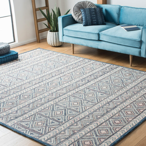 Safavieh Micro-Loop 637 Hand Tufted Wool and Cotton with Latex Contemporary Rug MLP637U-8