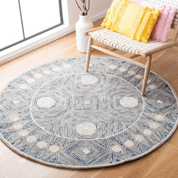Safavieh Micro-Loop 639 Hand Tufted Wool and Cotton with Latex Contemporary Rug MLP639A-8