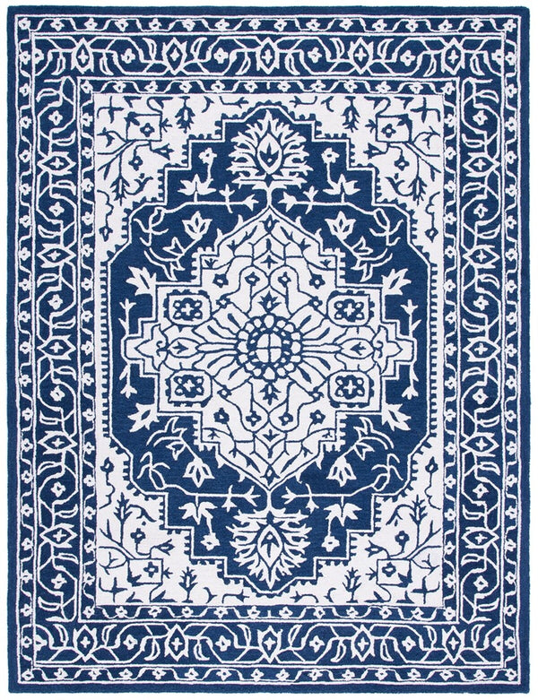 Safavieh Micro-Loop 648 Hand Tufted Wool and Cotton with Latex Contemporary Rug MLP648N-8