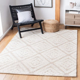 Micro-Loop 907  Hand Tufted 80% Wool 20% Cotton Rug Beige / Brown