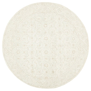 Micro-Loop 950  Hand Tufted 100% Fine Indian Wool Pile Rug Ivory / Light Green